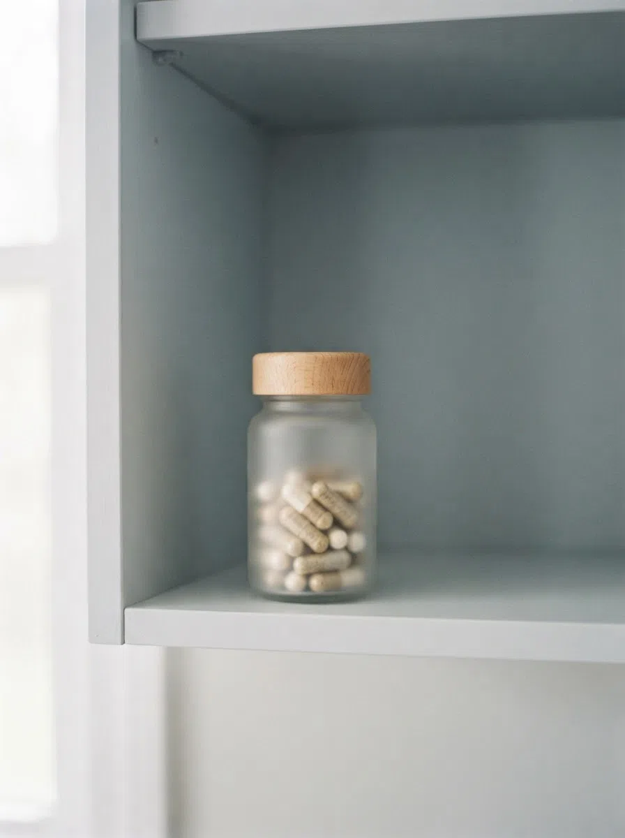Bio Vita Complete bottle stored in a cool kitchen cabinet away from sunlight